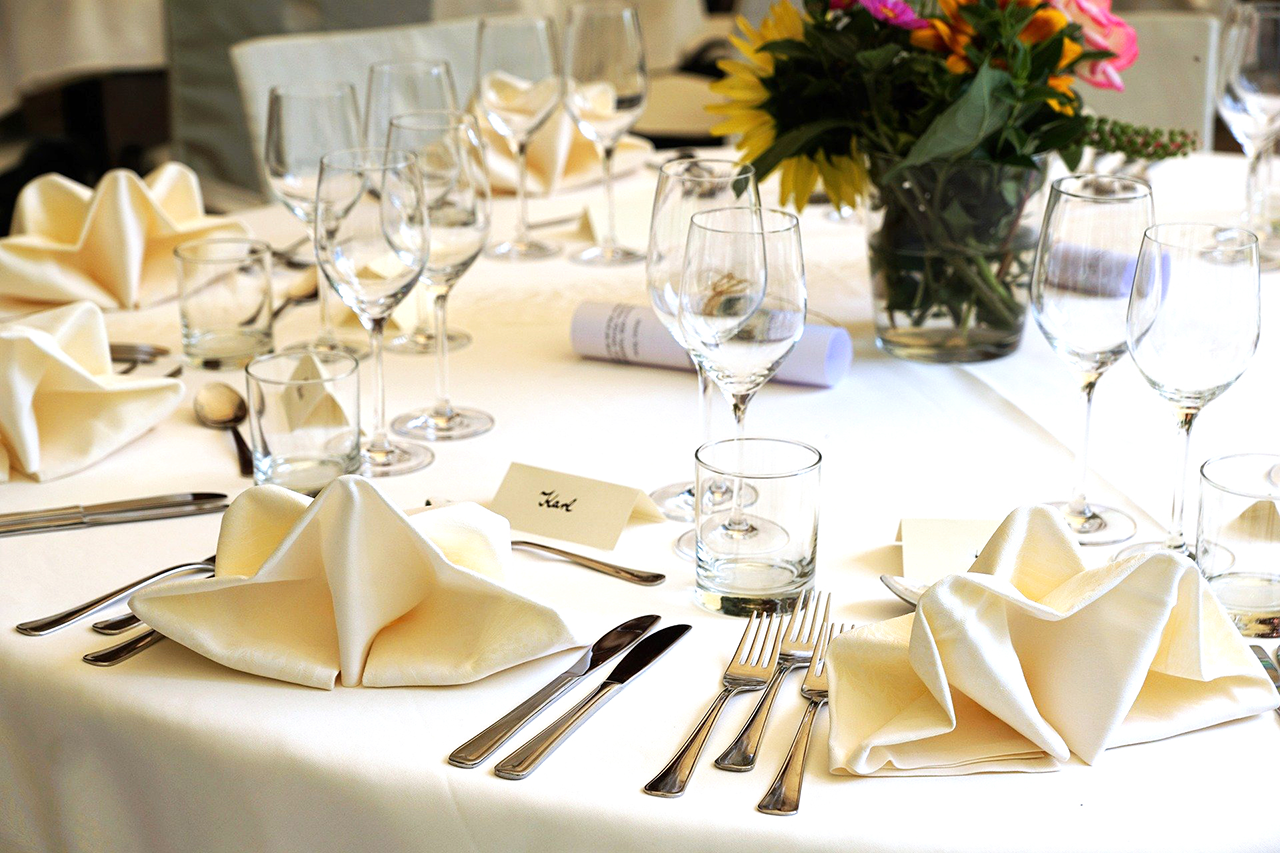 Baumwolle Tischdecke Klara weiß in rund