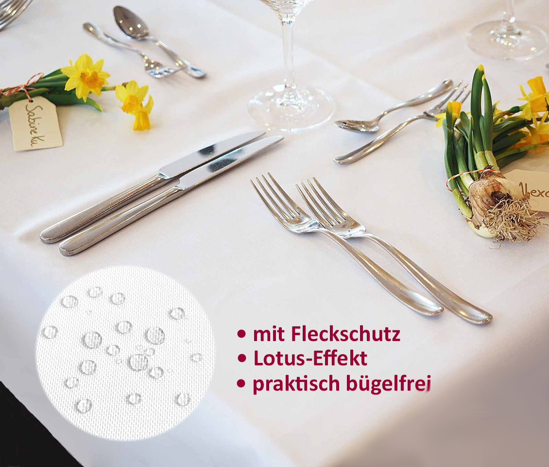 Tischdecke bügelfrei mit Fleckschutz von Libusch