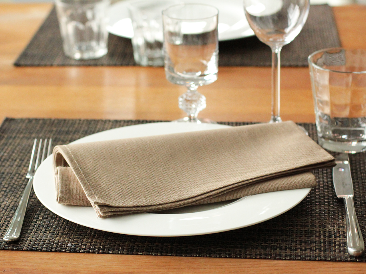 Leinen-Serviette natur, 50x50