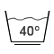 Pflegesymbole Waschsymbole: Waschmaschine waschen bei 40 Grad im Schonwaschgang