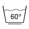 Pflegesymbole Waschsymbole: Waschmaschine waschen bei 60 Grad im Schonwaschgang
